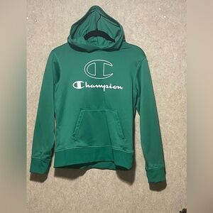 CHAMPION BOYS YOUTH SIZE Large Kelly Green PULLOVER HERITAGE HOODIE